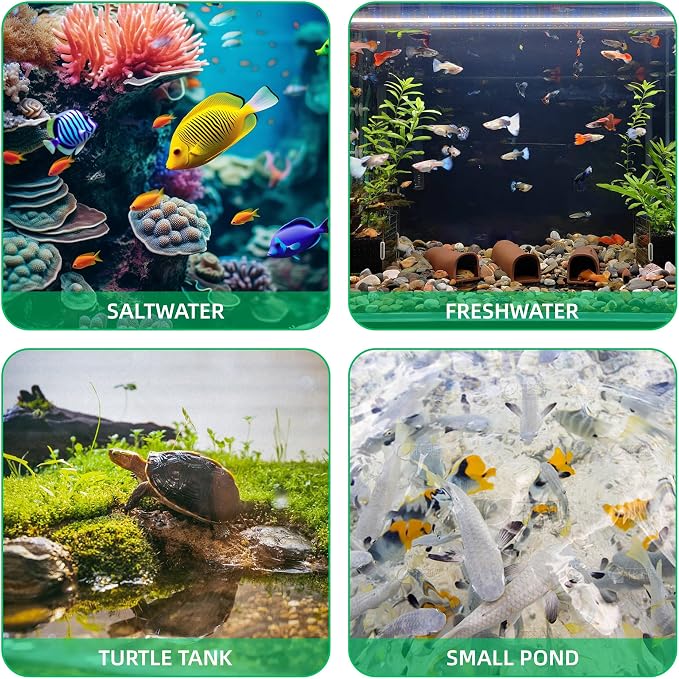 FREESEA Aquarium Fish Tank Filter: 20W 400GPH Internal Power Filter 3-Stage Filtration for 75-150 Gallon Saltwater Betta Turtle Tanks