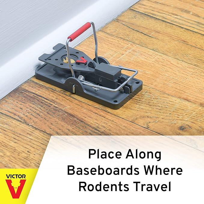 Victor Power-Kill Humane Mouse Traps M393SSR - 6 Easy Set,Reusable,Power-Kill Victor Mouse Traps,(Pack of 6)