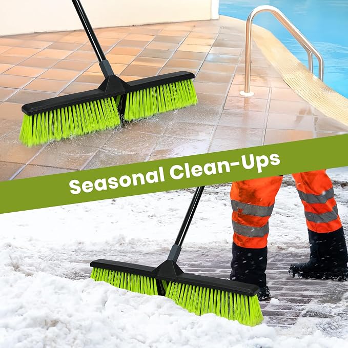 12" Dustpan and 24" Push Broom