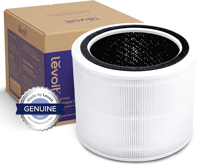 Levoit Core 300 & 200S Air Purifier Replacement Filters, 3-In-1 with Activated Carbon, 2 Pack White for Core300 & 1 Pack for Core200S