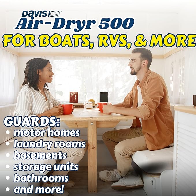 Davis Air-Dryr 500 Marine Air Dryer Dehumidifier for Boats, RVs, Small Rooms