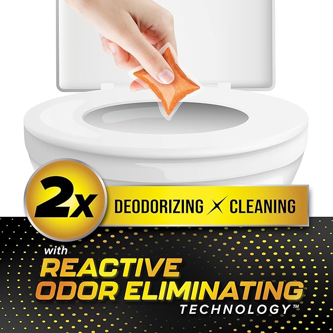 Camco TST MAX RV Toilet Treatment Drop-INs - Control Unwanted Odors & Break Down Waste and Tissue - Safe Septic Tank Treatment - Orange Scent, 30-Pack (41183)