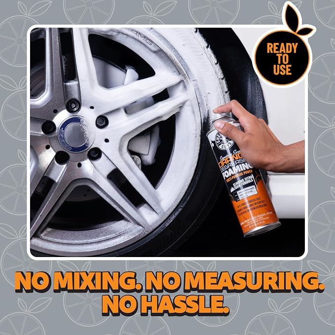 Chemical Guys Citrus Degreaser Aerosol Cleaner With Soft Microfiber Towel Bundle, Heavy Duty Engine Bay And Wheel Well Spray Kit For Cars, Trucks, SUVs and Motorcycles, 18 Fl Oz