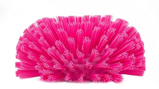 SPARTA Tank and Kettle Scrub Brush Heavy-Duty Tile Brush, Color-Coded and Handle Compatible (Sold Separately) for Optimal Access In Spacious Containers, Plastic, 5.25 X 7.5 Inches, Pink