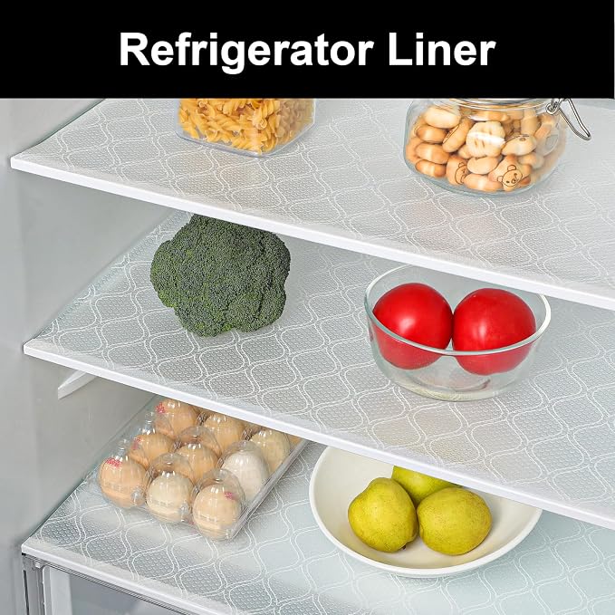 Cooyes Shelf and Drawer Liner for Kitchen Cabinets Non-Adhesive, Waterproof Non-Slip Cabinet Liners for Desk, Refrigerator, Shelves, Bathroom Drawers, Cabinet Protection（11.8" W x 360" L）