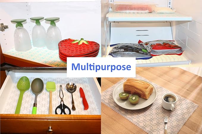 Premium Fridge Liner, BPA Free, Food Safe - Wider Roll Cut to Fit, Non Adhesive, Washable, Easy to Clean & Durable EVA Shelf Mats - FridgeFresh-Liner