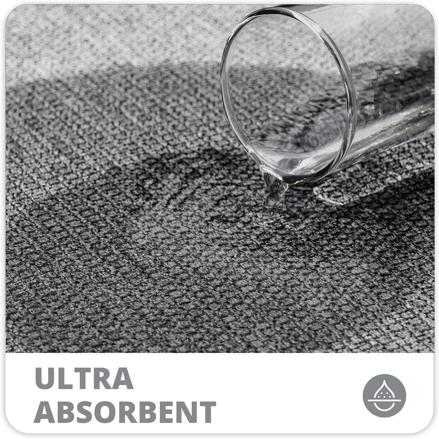 Bath Mat,Ultra Thin Bathroom Runner Rugs,Large Bath Mats for Bathroom,Quick Dry,Non-Slip,Machine Washable,Low Pile,Bath Rug,Shower Outside,Sink,Home Decor Accessories.Grey,1'5"x2'11"（17x35inch）