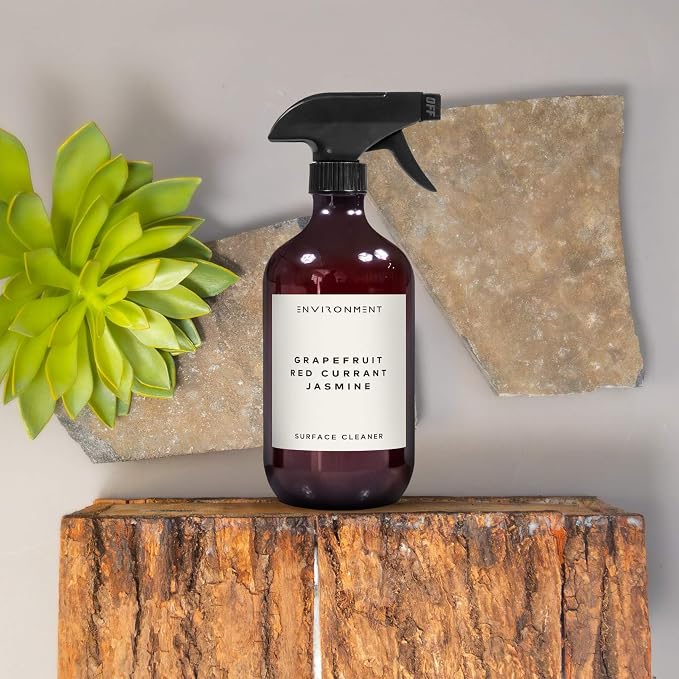 ENVIRONMENT Inspired by 5-Star Resort MRT Surface Cleaner, 16oz Luxury Surface Cleaner (Grapefruit | Red Currant | Jasmine) Home Essentials, Scented Cleaning Products, Vegan & Cruelty-Free
