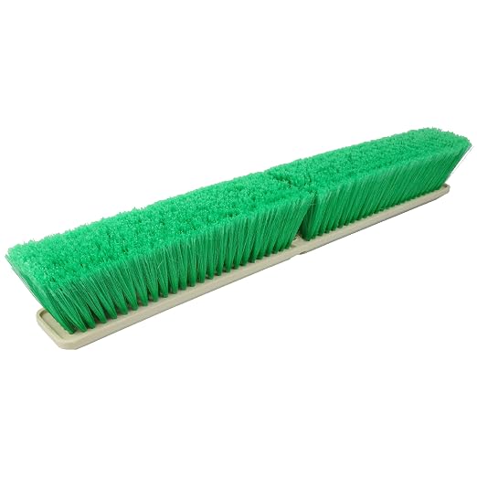 Weiler 42164 Perma-Sweep Polystyrene Fine Sweep Floor Brush, 2-1/2" Width, 24" Overall Length, Green