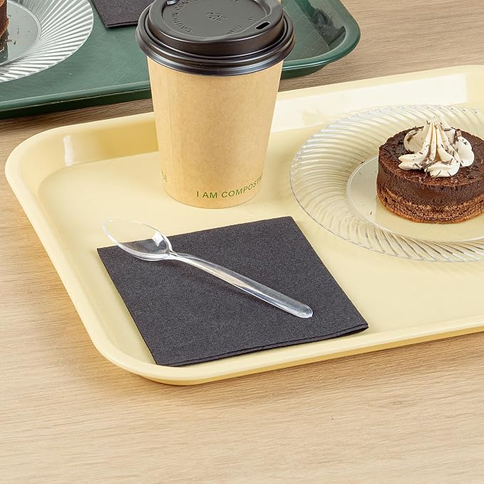 Restaurantware Moderna 5.5 Inch Disposable Spoons 250 Recyclable Small Dessert Spoons - Crack-Resistant For All Types Of Meals Clear Plastic Plastic Spoons