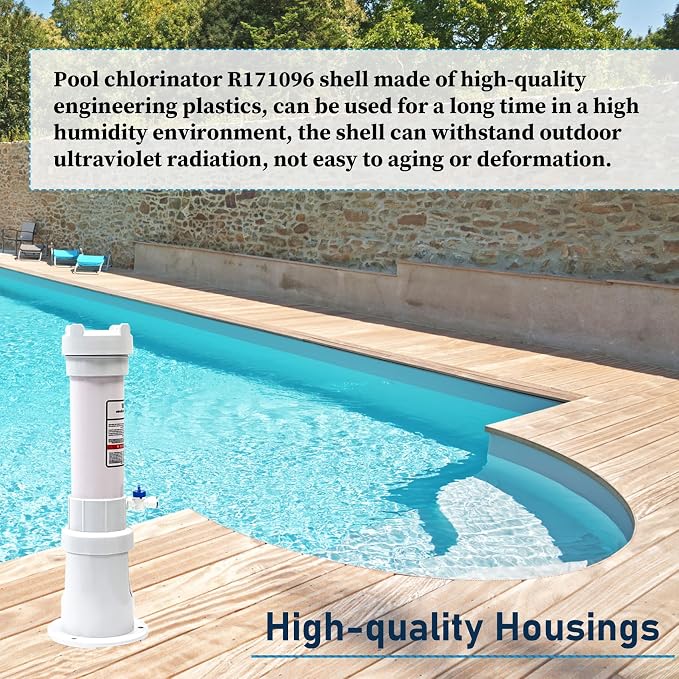 320 Pool Chlorinator Compatible with Rainbow R171096 Automatic Inline Chlorine/Bromine Feeder, R171096 Feeder with Complete Accessories for Home Pools, Small Commercial Pools, Spas, Etc.