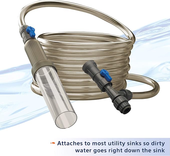 Aqueon Aquarium Fish Tank Water Changer With 50 Foot Hose