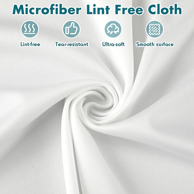 100 Pcs Cleanroom Cloth Wipes Microfiber Lint Free Cloth Disposable Clean Cloths Laser Sealed Edge for Lab Semiconductor Industries and Printing (9 x 9 Inches)