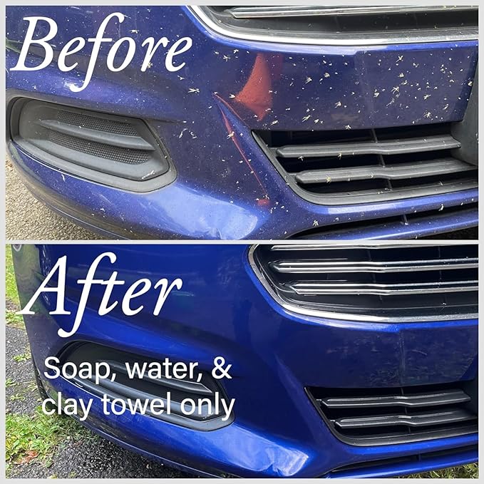 3 Pack Auto Detailing Clay Towel (12" x 12"), Fine Grade Synthetic Clay Bar Alternative for Car Paint & Glass, Vehicle Polishing & Wax Prep Cloth