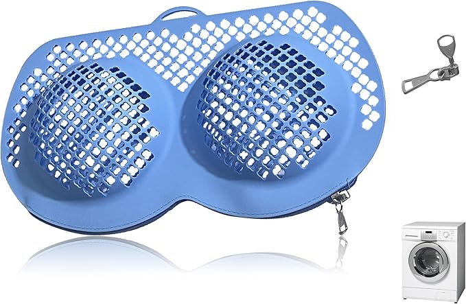 Silicone Bra Washing Bags for Laundry, Lingerie Laundry Mesh Bags, Keep Shape Delicate Wash Bra Bags Prevent Damage, Socks, Underwear, Protective Wash Bags with Lockable Zipper