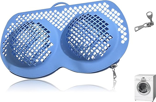 Silicone Bra Washing Bags for Laundry, Lingerie Laundry Mesh Bags, Keep Shape Delicate Wash Bra Bags Prevent Damage, Socks, Underwear, Protective Wash Bags with Lockable Zipper