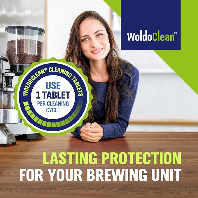 WoldoClean Cleaning Tablets for Fully Automatic Coffee Machines 10x 2g - Compatible with Breville, DeLonghi, Jura, Philips, Miele & Gaggia