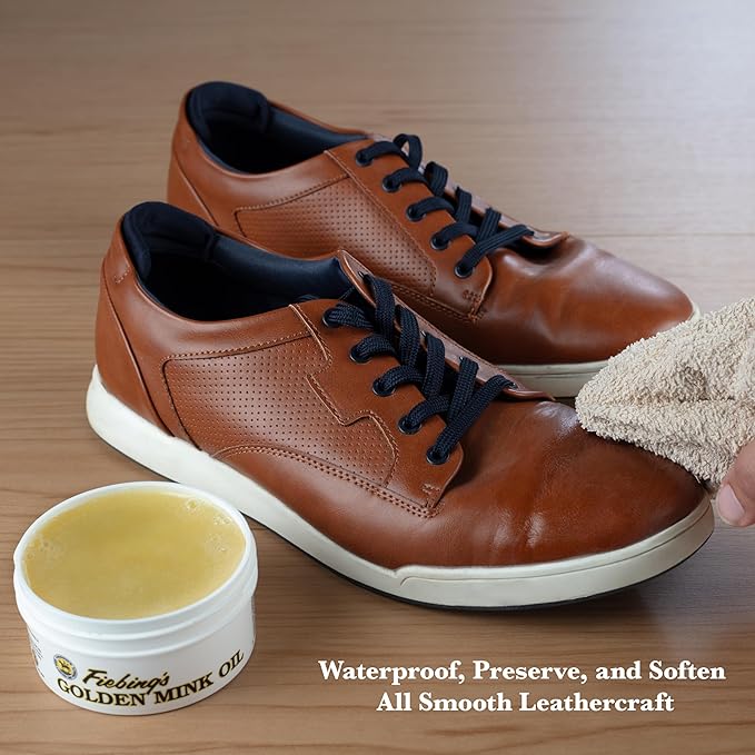 Fiebing's Golden Mink Oil for Leather Boots (6 Pack, 6 oz Each) - Leather Cleaner & Conditioner - Waterproof, Preserve, Soften All Smooth Leathercraft & Vinyl - Prevents Salt Stains On Couch, Purse