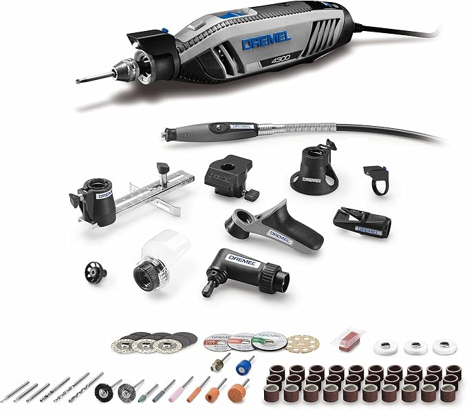 Dremel High Performance Rotary Tool Kit with Rotary Tool Workstation Drill Press Work Station and Wrench