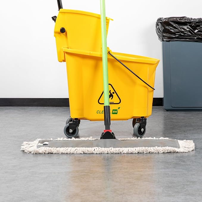 Restaurantware-MOP HEAD ONLY: Clean Tek Professional 24 x 5 Inch Dry Mop Head, 1 For Dusting - Frame Sold Separately, Disposable, Cotton, For Home And Commercial Use