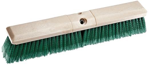 Weiler 42163 Perma-Sweep 18" Block Size, 3" Trim Length, Flagged Green Polystyrene Fill, Fine Sweeping Floor Brush
