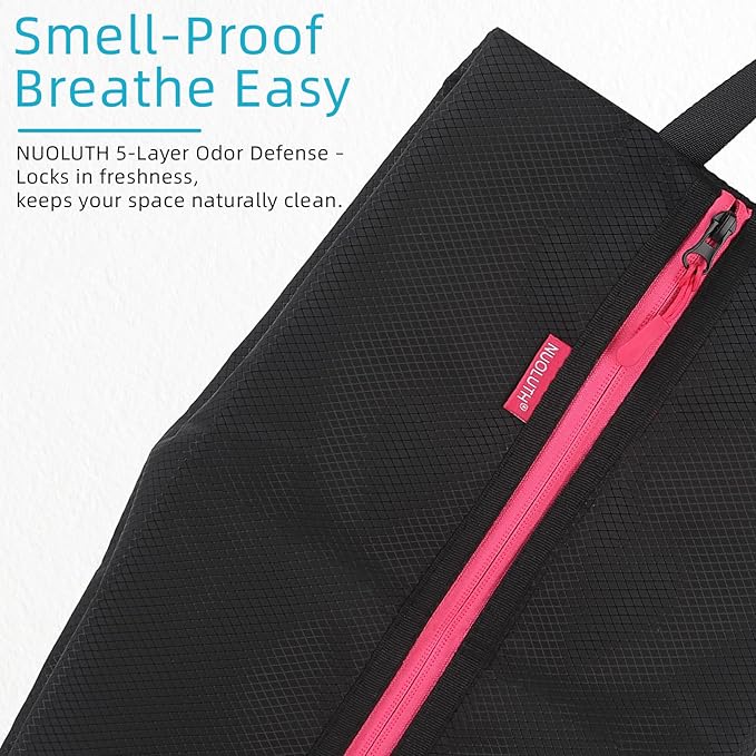 Smell Proof Shoe Bags for Travel & Sports Odor Resistant, Waterproof Storage for Gym, cycling,Soccer, Golf,Shoe Bags Fits Girls Durable Zipper Closure