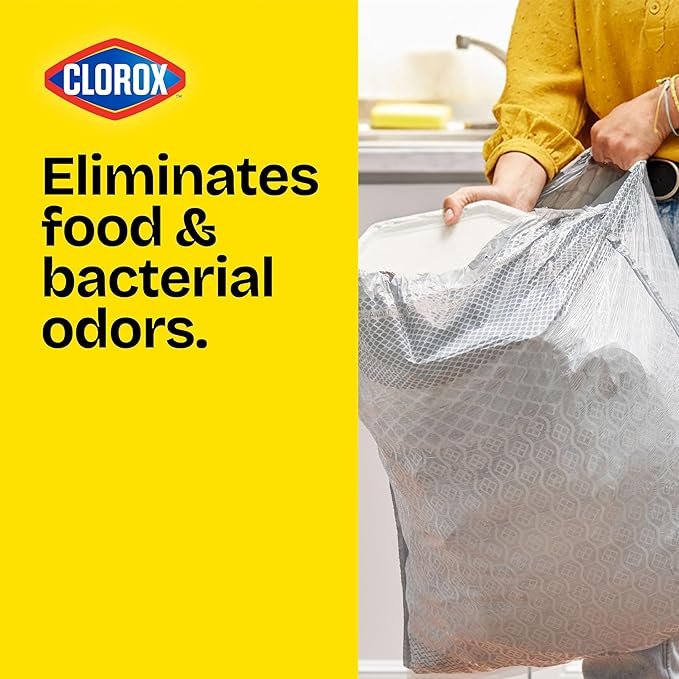 Glad ForceFlex MaxStrength with Clorox Tall Kitchen Trash Bags, 13 Gal, 34 Ct (Package May Vary)