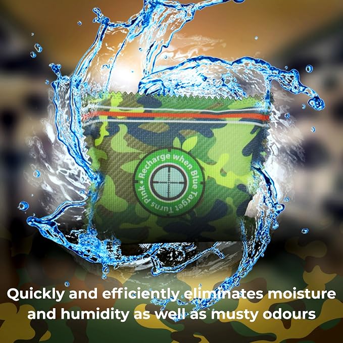 Zarpax Gun Safe Dehumidifier Camouflage - Rechargeable Desiccant Dehumidifier Bags - Reusable & Absorbs Moisture & Humidity - 2x Pack
