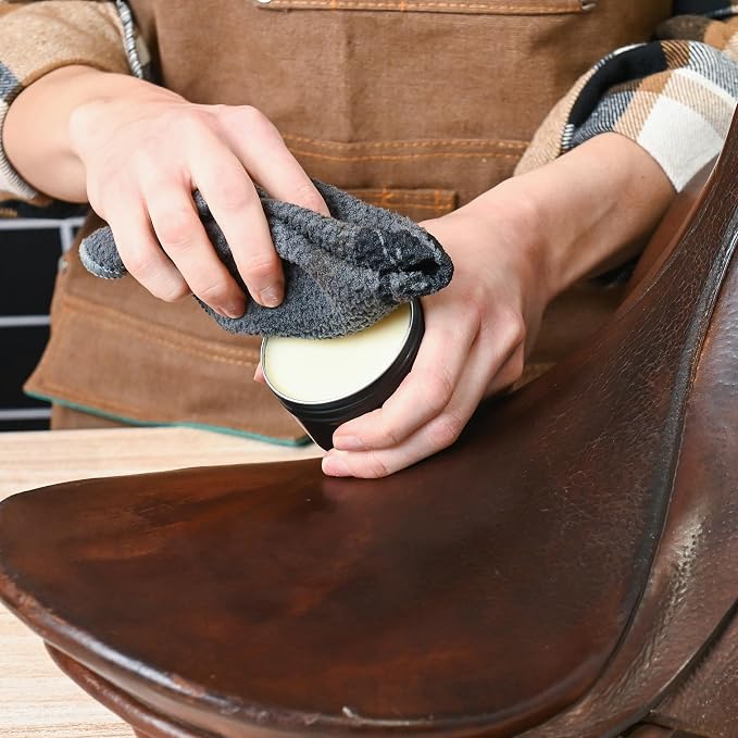 Rhino Wax - Complete Saddle Soap and Horse Tack Kit -Includes: SaddleSoap - Leather Conditioner - Oil - Brushes - Cloths. Equestrian Supplies (Boots, Bridles, Saddles, Horse Stuff) - Made in the USA