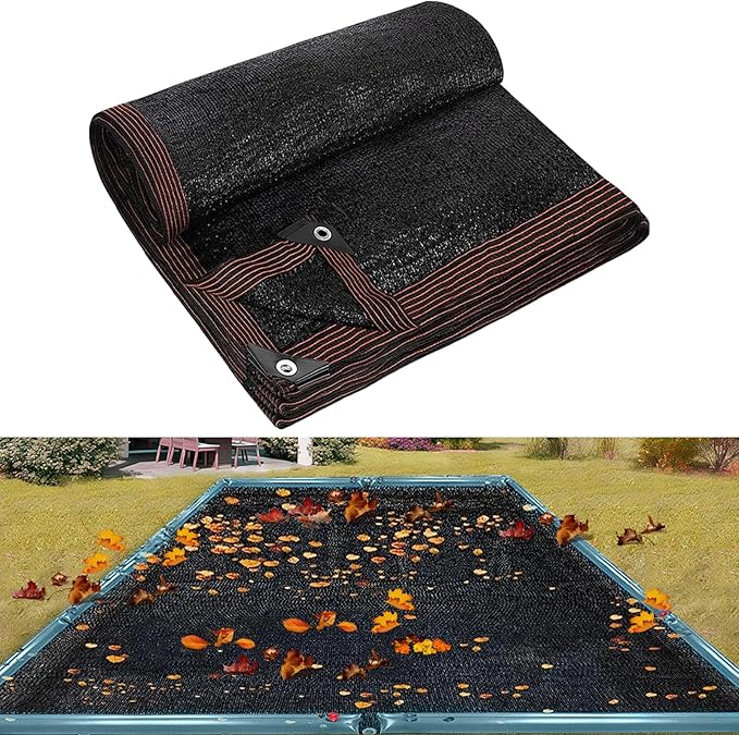 20 x 40FT Pool Leaf Net Cover - Leaf Netting for Inground and Above Ground Rectangle Swimming Pools Fine Mesh Pool Screen, Sunshade