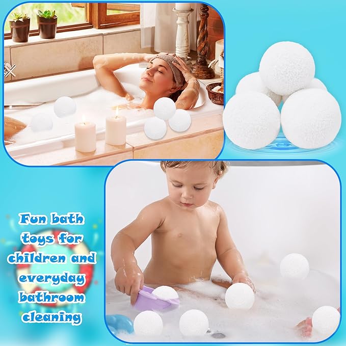 15 Pack Hot Tub Scum Absorber Ball 3 Inch Reusable Absorber Balls for Pool Spa Sponge Oil Scum Ball Keep Water Clean Floating Scum Absorber Removal Filter