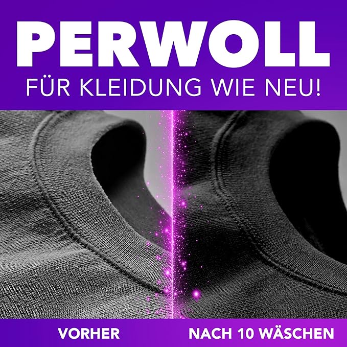 Perwoll Renew Black (52 Washes), Detergent For All Dark Colors, Strengthens Fibers and Improves Color