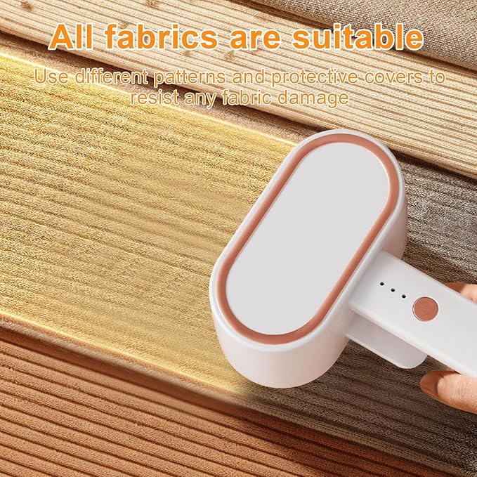 Dual-Head Electric Fabric Shaver & Lint Remover - 6 Leaf Blades, 3 Modes, Rechargeable Battery for Clothes, Couch, Furniture - Defuzzer with Long-Lasting Power