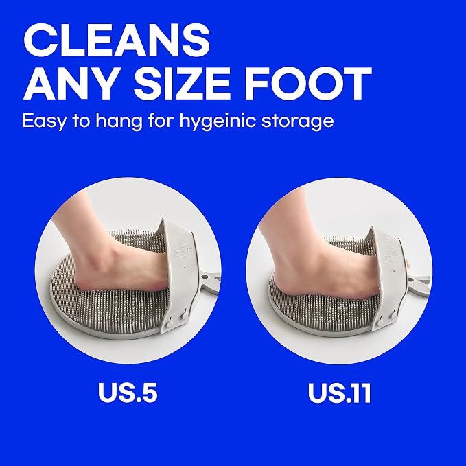 Larger Foot Scrubber - Foot Cleaner&Massager with Non-Slip Suction Cups for Use in the Shower