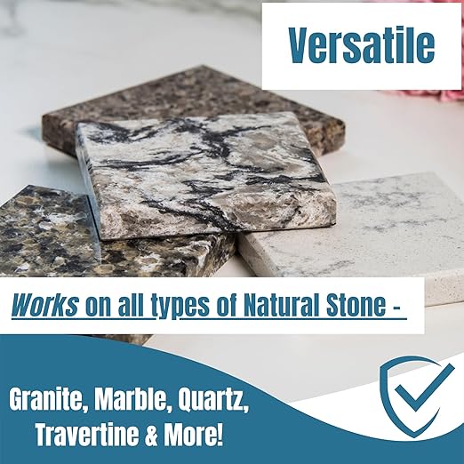 Black Diamond Stoneworks Granite Sealer – Seals and Protects Stone Countertops Without Changing Appearance – Guards Against Food, Oil & Water Stains – for Granite, Marble, Travertine & More