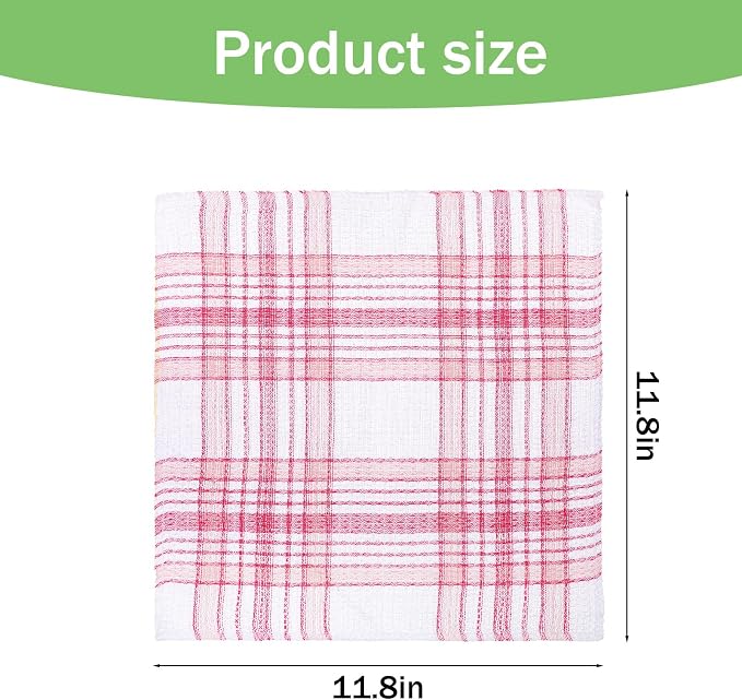 MAQUITA 36 Pieces Kitchen Dish Cloths Kitchen Dish Towels Washable Cleaning Cloth for Washing Dishes Wipe Glass Home Household Supplies, 12 x 12 Inch