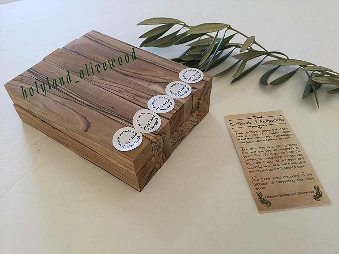 10 ~ Bethlehem Olive Wood Pen Blanks With Certificates Authentic-Premium Quality