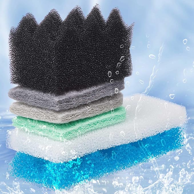Threlaco 52 Pcs Replacement Filter Media Kit Compatible with Fluval 306/307 Aquarium Filters, Include Three Bio Sponge, Ammonia/Phosphate/Nitrite Remover, Towel and Grease