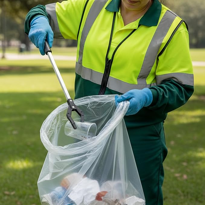 TYPLASTICS 20-30 Gallon Clear Trash Can Liners - 30" x 37" - High Density Garbage Bags - Case of 500 - Multipurpose for Office, Outdoor, Recycling, Industrial and Commercial