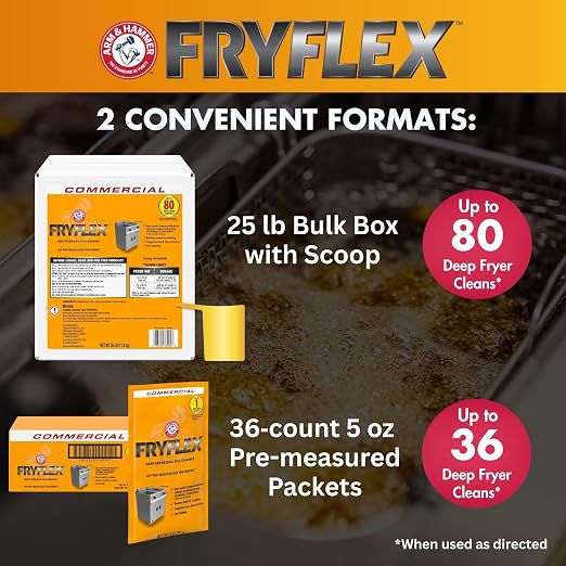 Arm & Hammer Fryflex Deep Fryer Boil Out Cleaner (25 lb.) Bulk Box w/Scoop