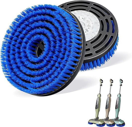 2 Pack Steam Mop Replacement Brush Heads Compatible with Shark S7000/S8000 Series, Upgraded Heat-Resistant Nylon Bristles for Deep Cleaning Hardwood Tile Floors – Blue, Easy to Use