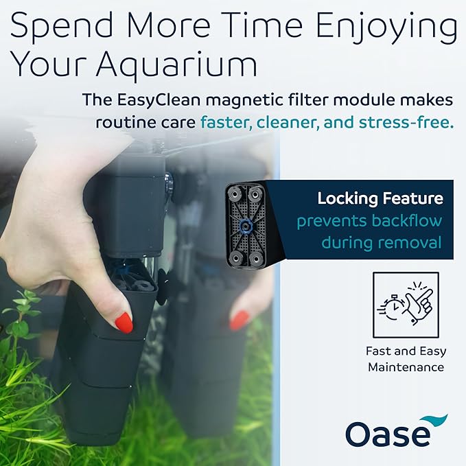 Oase EcoFlow 100 Internal Aquarium Filter – Quiet Submersible Multi-Stage Filter (Biological & Mechanical), Custom Flow, Easy-Clean Modules, for Freshwater, Saltwater Tanks up to 26 Gal (100L)