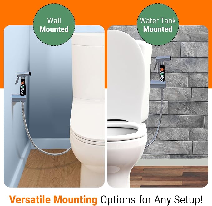 Hot and Cold Bidet Sprayer for Toilet w/Thermal Insulated Grip - Hot Water 180°F Handheld Sink Bidet Shataff - Diaper Sprayers - Muslim Shower Hand Held Attachment for Sink Hose Sprayer