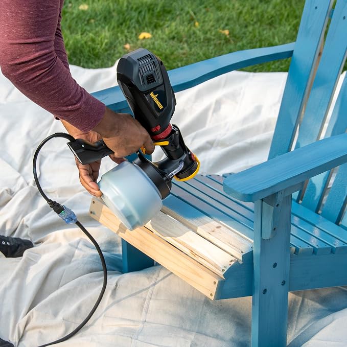 Wagner Spraytech 2419305 FLEXiO 575 Handheld HVLP Paint & Stain Sprayer, Sprays Most Unthinned Latex, Includes iSpray Nozzle, Complete Adjustability for All Needs, Lightweight Design
