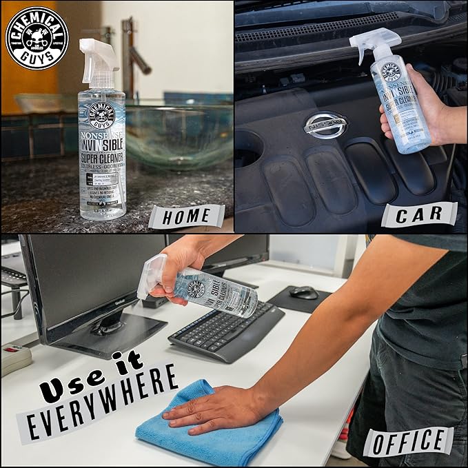 Chemical Guys SPI_191_16ID Interior Deep Cleaning Kit with Lightning Fast Carpet & Upholstery Extractor, Nonsense All Surface Cleaner, Induro 7 Heavy Duty Detailing Brush & 3 Pack Microfiber Towels