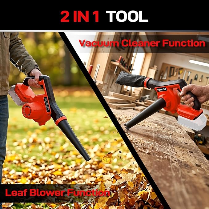 Electric Diatomaceous Earth Duster Compatible with Milwaukee 18V Battery (No Battery), Variable Speed, 3-in-1 Garden Dust Applicator/Blower/Vacuum Cleaner with 800mL Capacity