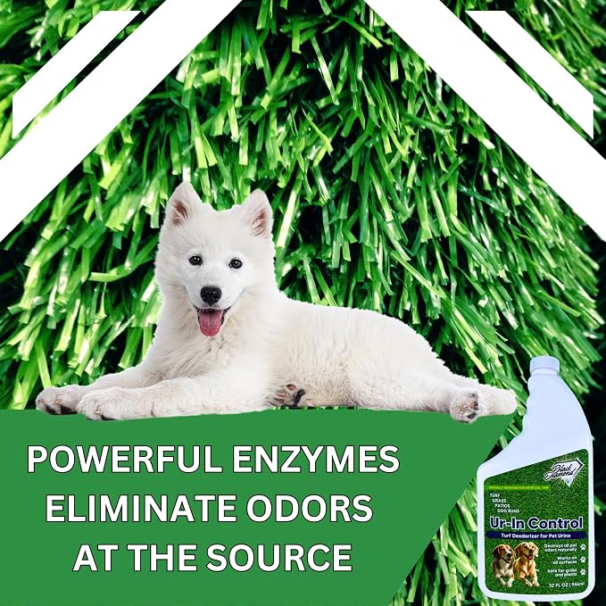 Urine Control Turf Deodorizer for Outdoor Pet Odor– Artificial Grass Odor Control – Dog Odor Eliminator, Safe for Pets, Kids, Grass, and Turf (32oz)