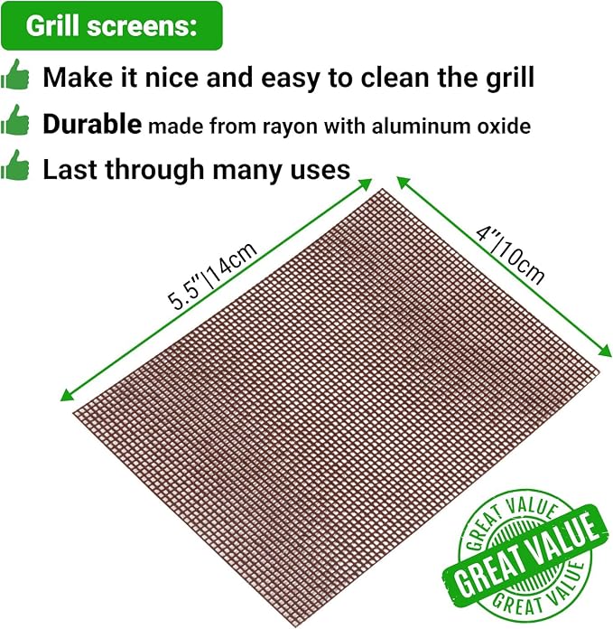 CUSINIUM 40-Pack Griddle Cleaning Pads + 80-Pack Grill Screens