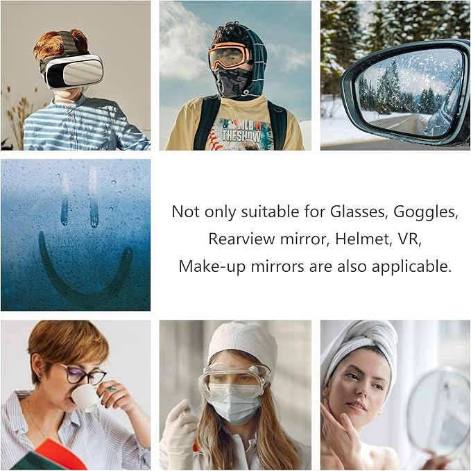 Eyeglasses Anti-Fog Cleaning Cloths, Screens, Lens Wipe for All Electronic Device Screens(50 Pack Anti-Fog Wipe)