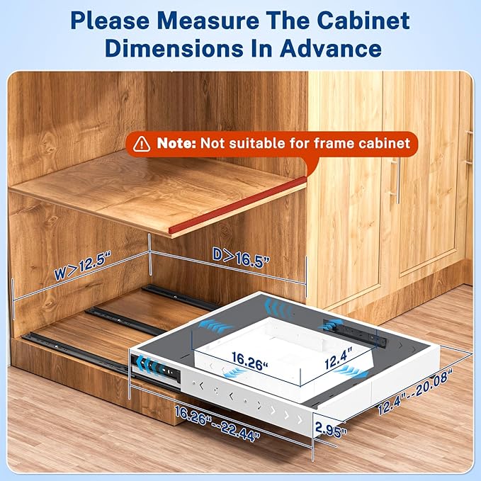 Insputer 2 Pack Under Sink Organizer with Pull Out Cabinet Organizer Expandable (12.4"-20.08") W & (16.26"-22.44") D